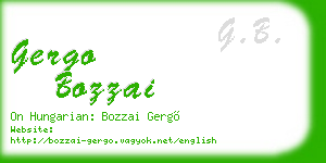 gergo bozzai business card